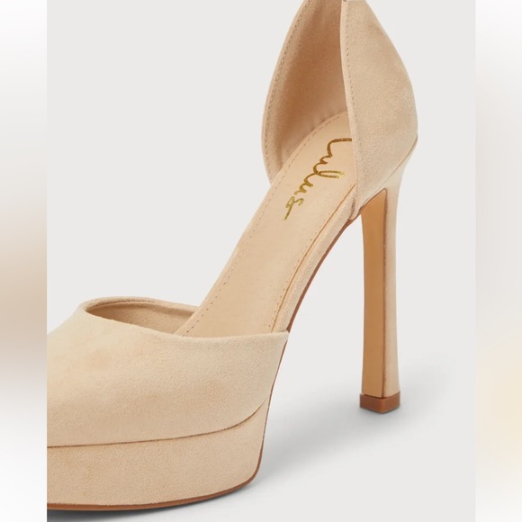 Lulu’s Salena nude suede platform SZ 8.5 NWOT - Picture 4 of 4
